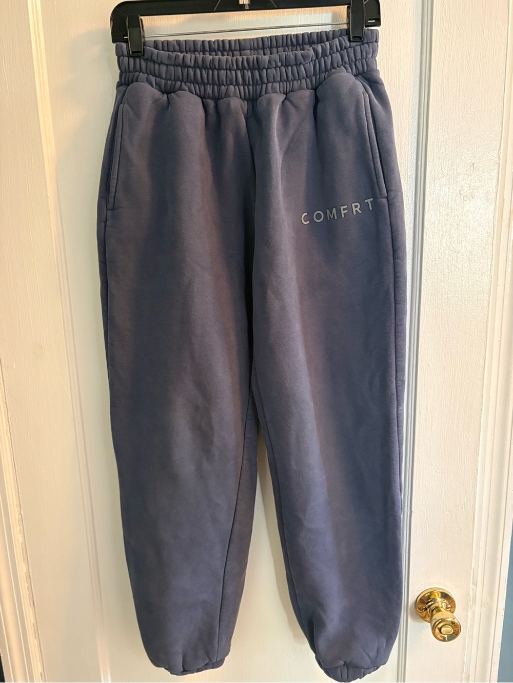Women’s Comfrt Navy Blue Fleece Jogger Pants